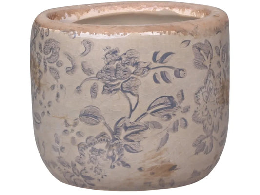 Chic Antique Melun Skjuler med Fransk Mønster H7 cm Ø8 cm i Grå