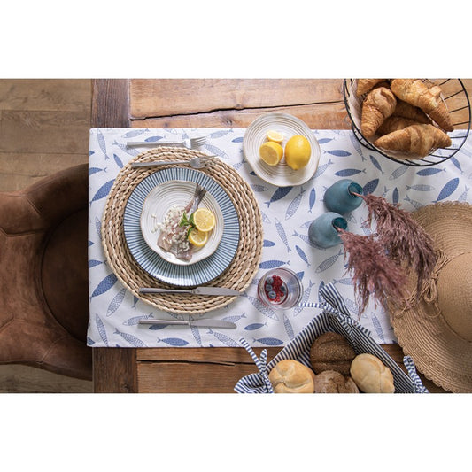 Clayre & Eef Blå Glasvase H10xD7 cm