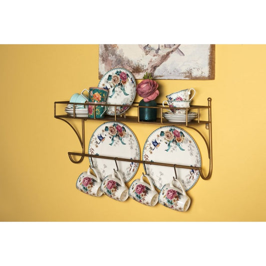 Clayre & Eef Blå Glasvase H10xD7 cm