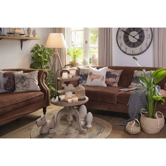 Clayre & Eef - Glas Fyrfadsstage i Hvid