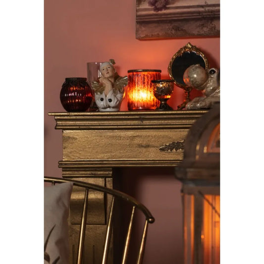 Clayre & Eef - Glas Fyrfadsstage i Brun Farve