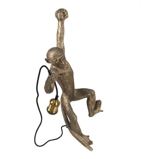 Clayre & Eef - Væglampe abe Gylden farve Plastic