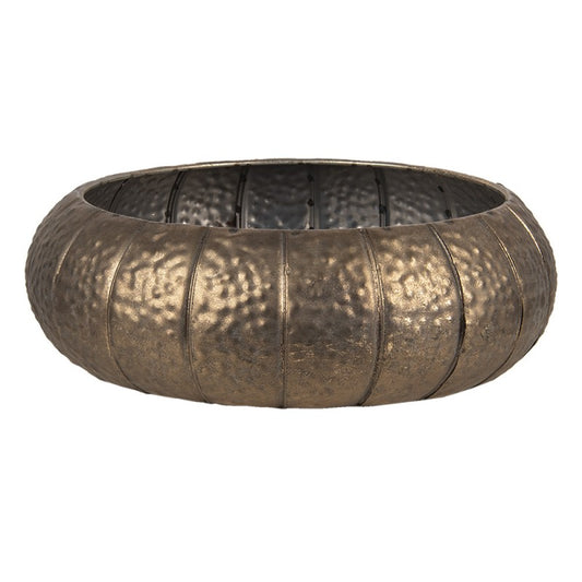 Clayre & Eef - plantefad, guldfarvet, jern, rundt, indendørs sidebord