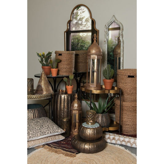 Clayre & Eef - plantefad, guldfarvet, jern, rundt, indendørs sidebord