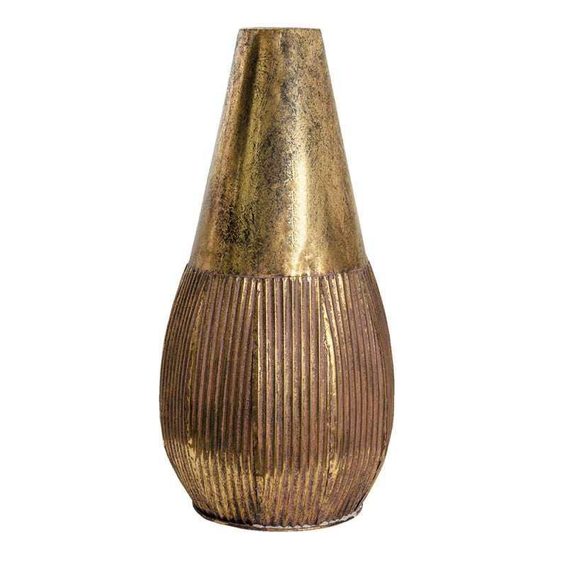 Clayre & Eef Rund Kobber Metal Vase Ø28xH59 cm