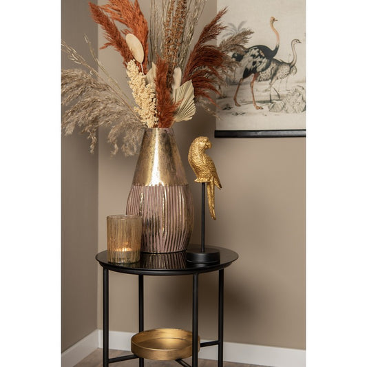 Clayre & Eef Rund Kobber Metal Vase Ø28xH59 cm