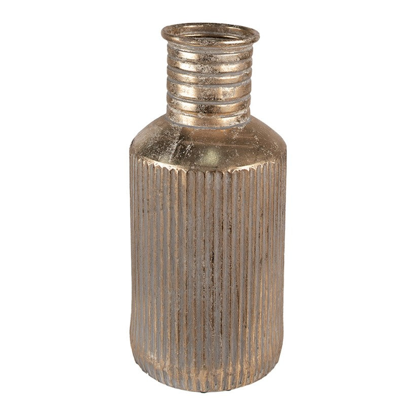 Clayre & Eef Guldfarvet Metal Vase H40xD19 cm