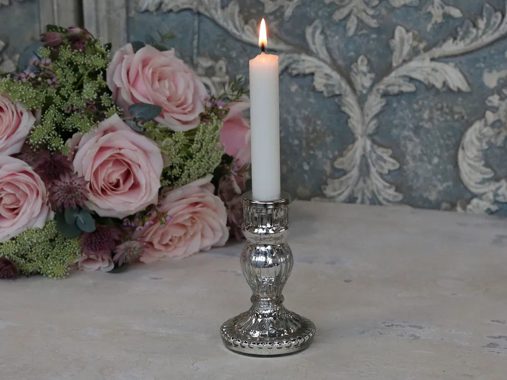 Chic Antique - Lysestage m riller til kronelys H11 cm
