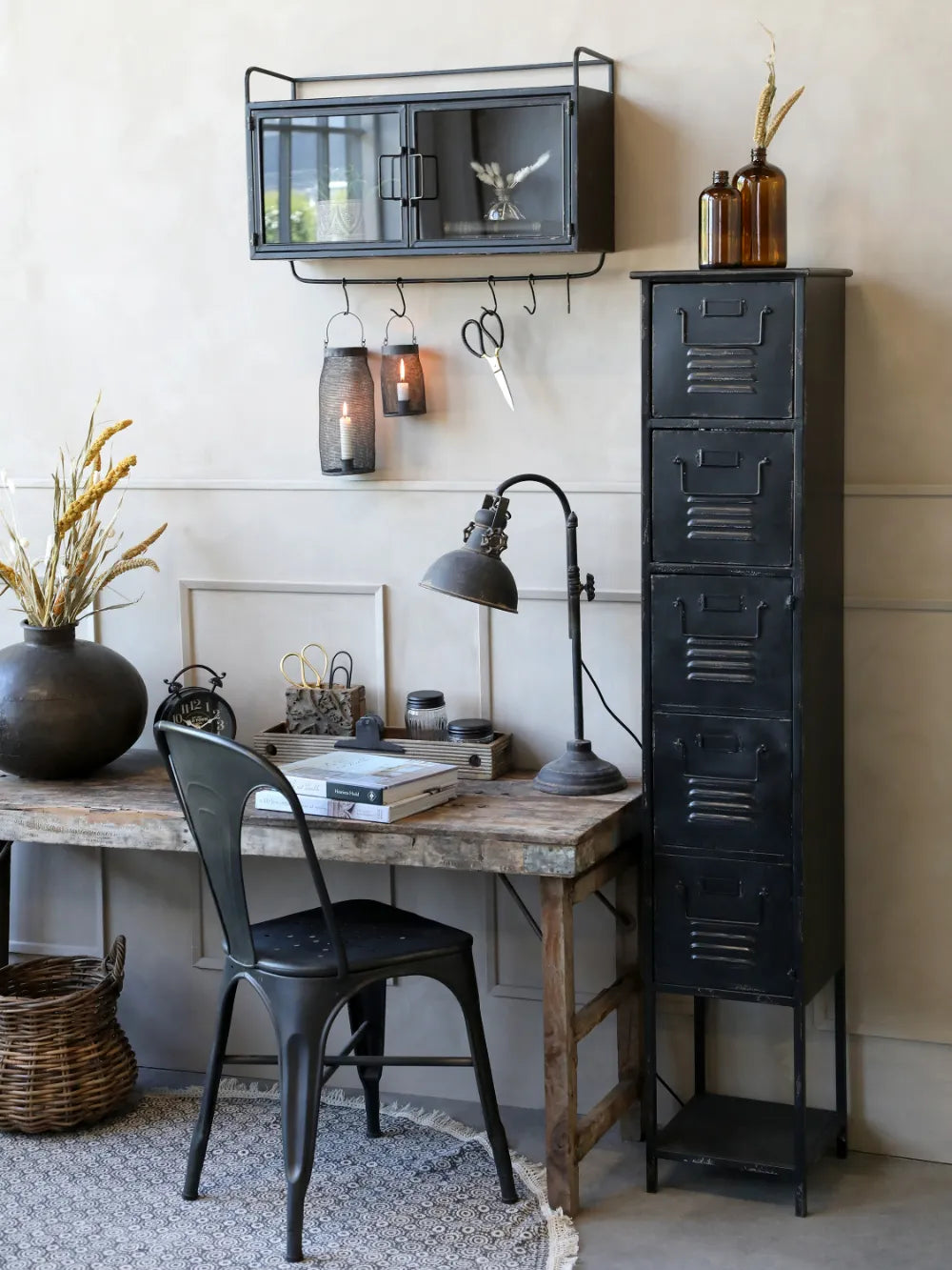 Chic Antuque - Factory Bordlampe antique sort