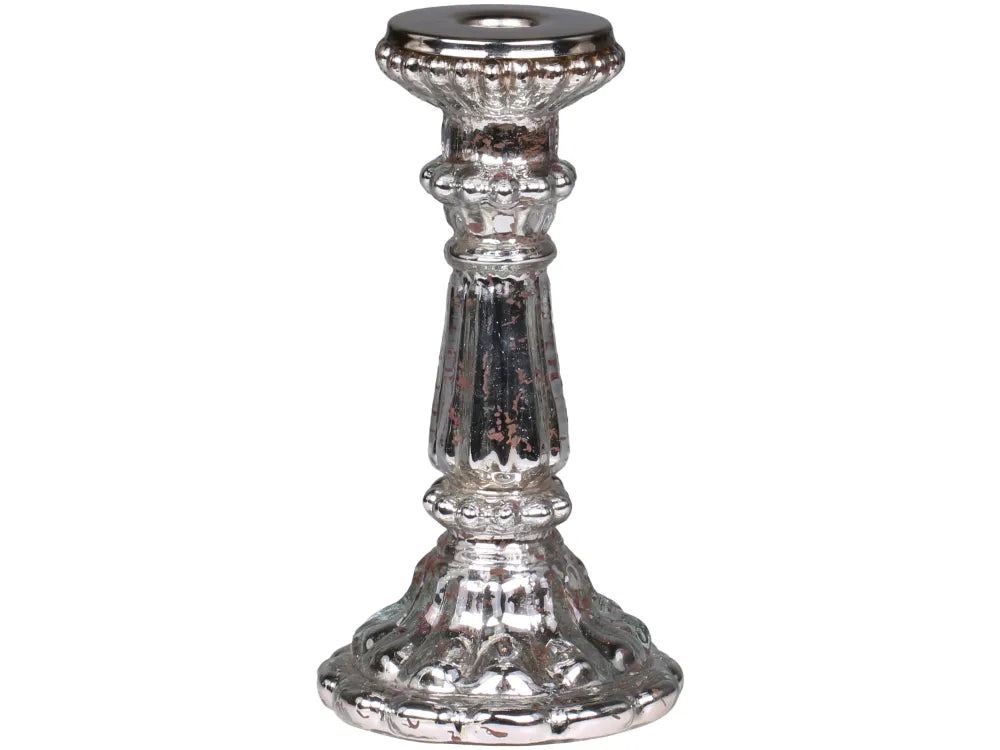 Chic Antique - Lysestage m. perlekant til bedelys, H20,5