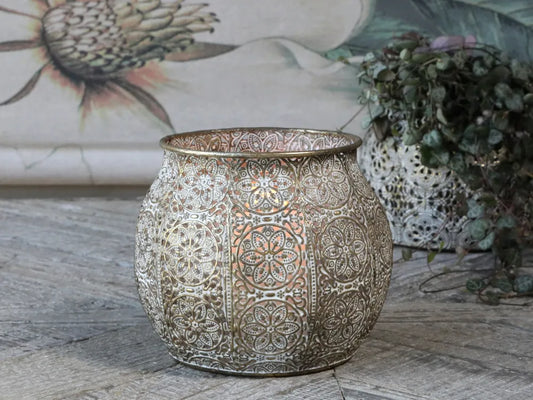 Chic Antique - Vire Fyrfadsstage m. mønster