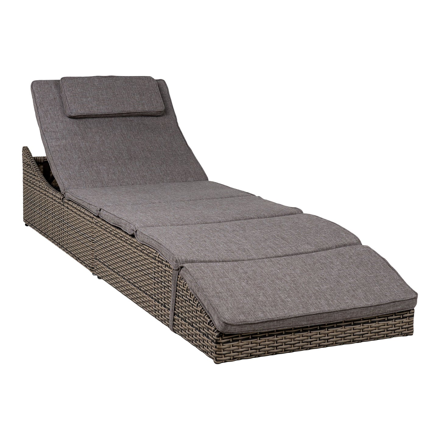House Nordic - Split Solseng, polyrattan/polyester, kubu grå, inkl. hynde