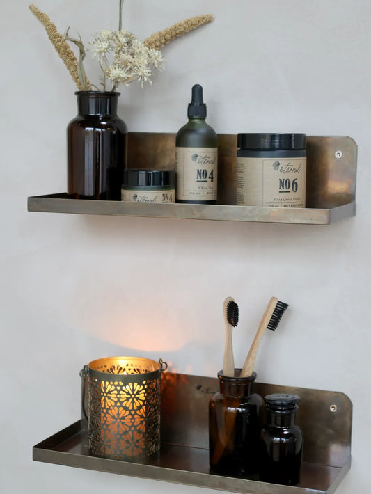 Chic Antuque - Gl. Fransk Apotekerglas m. låg sæt af 5