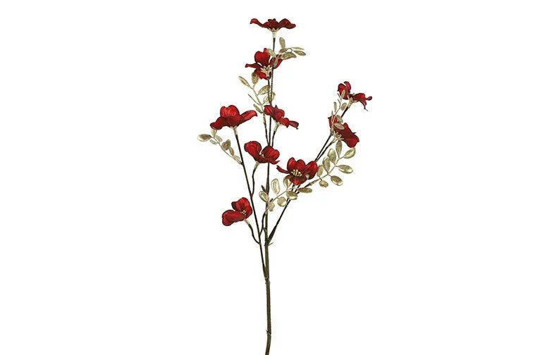 Barbara Cornus Bordeaux m/Guld, H47 cm - Kunstig Dekoration