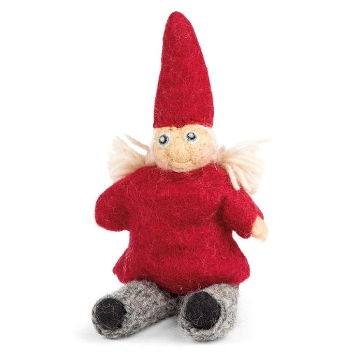 Nisse, rød, siddende, Alley