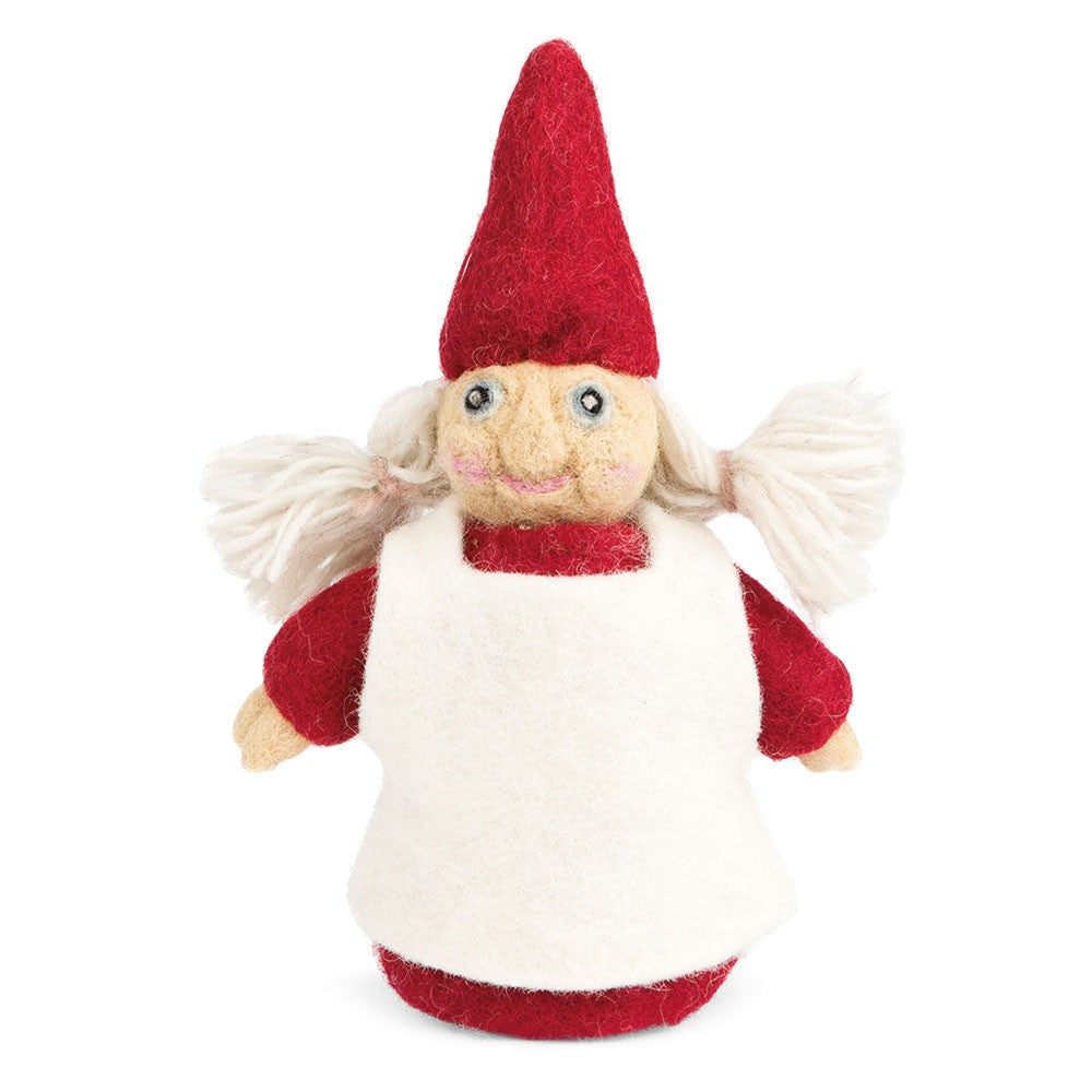 Nisse medium med hvidt hår, Lara