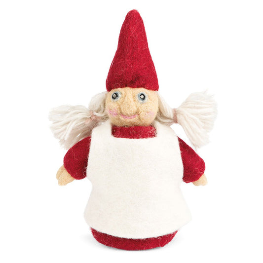 Nisse medium med hvidt hår, Lara