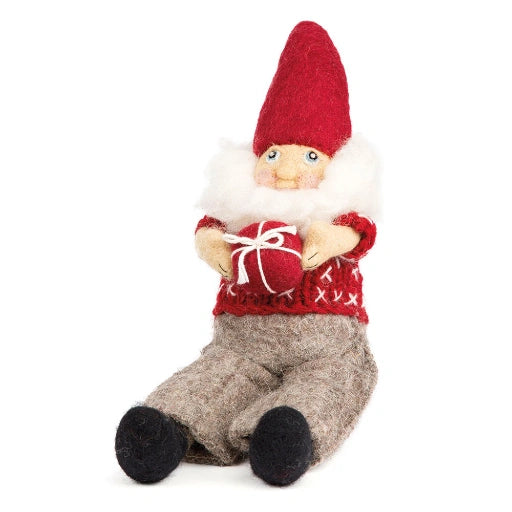 Nisse, stor, med gave, Johan