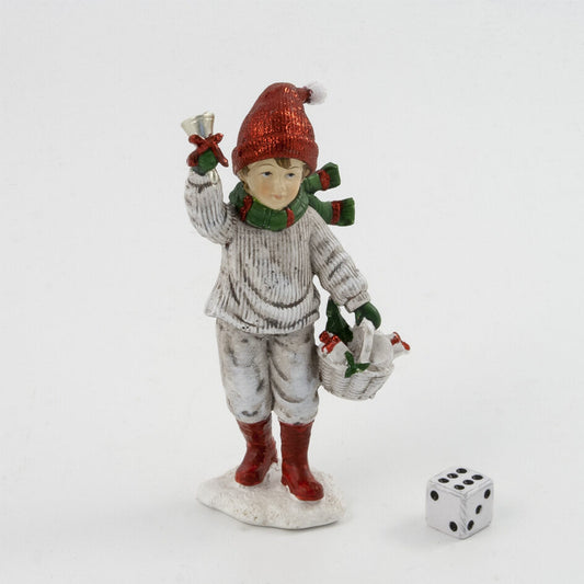 Godtbergsen Dreng med Klokke og Gaver Figur H12,5 cm