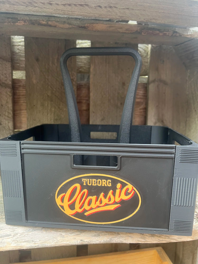 Kasse med Tuborg Classic Logo – Plads til 6 dåser