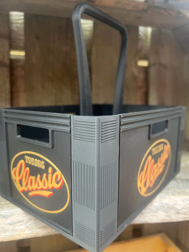Kasse med Tuborg Classic Logo – Plads til 6 dåser