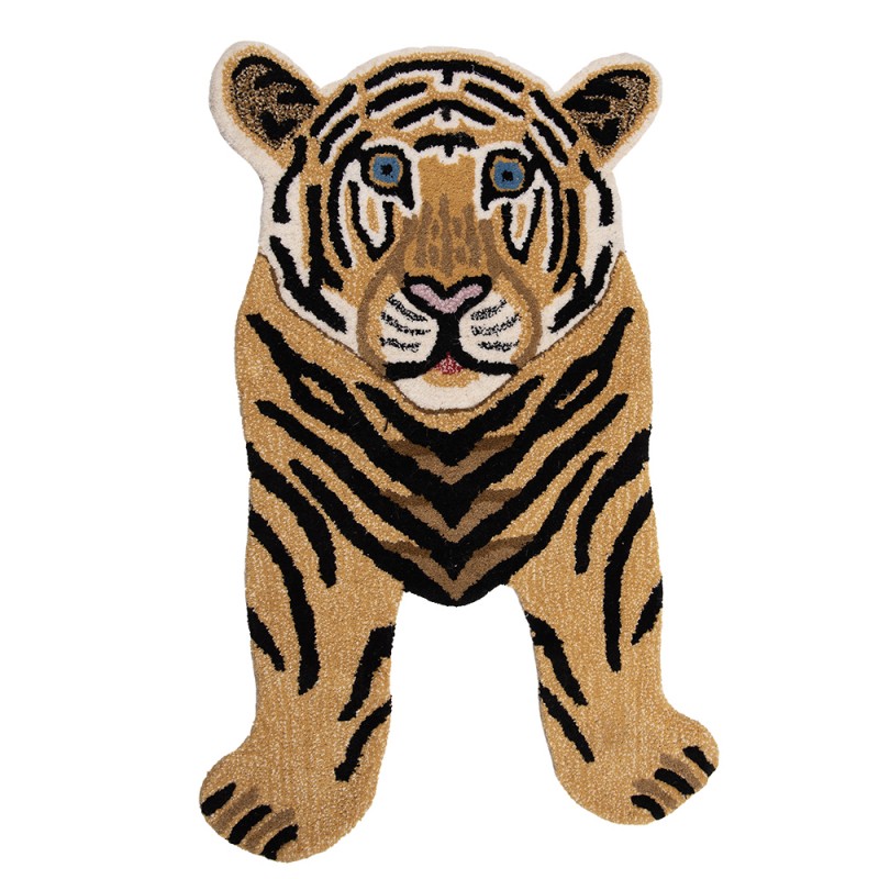 Clayre & Eef - Tæppe Tiger Brun uld tæppe