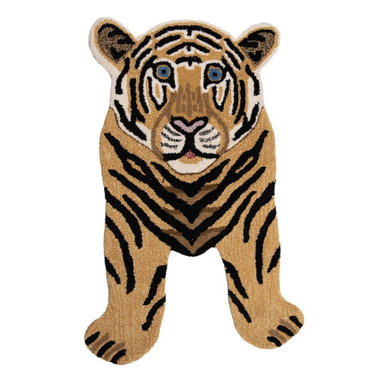 Clayre & Eef - Tæppe Tiger Brun uld tæppe