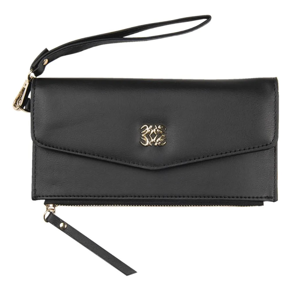 Clayre & Eef Elegant Sort Håndtaske i Kunstlæder L20 H10 cm