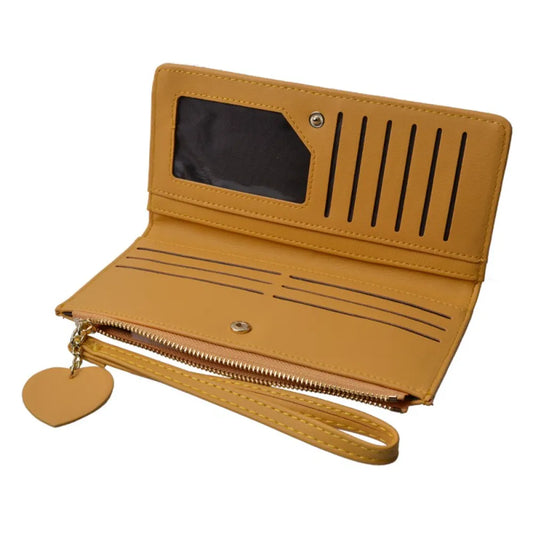 Clayre & Eef Gul Læderlook Håndtaske 19x11 cm