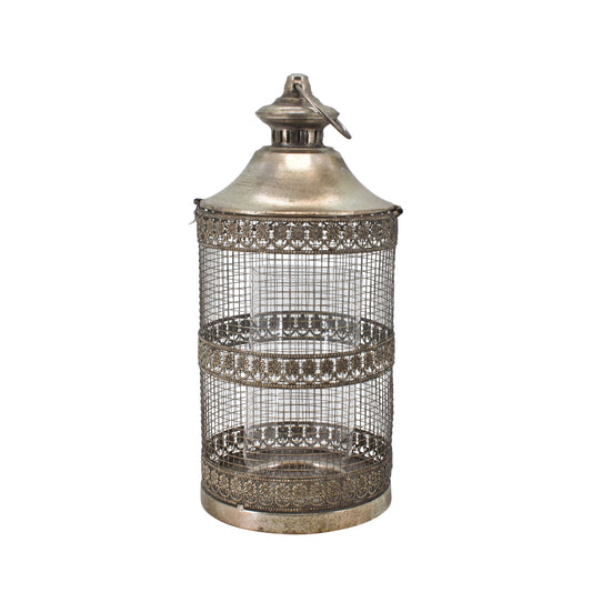 La Vida - Lantern cage, antique silver H41xD20 cm - large