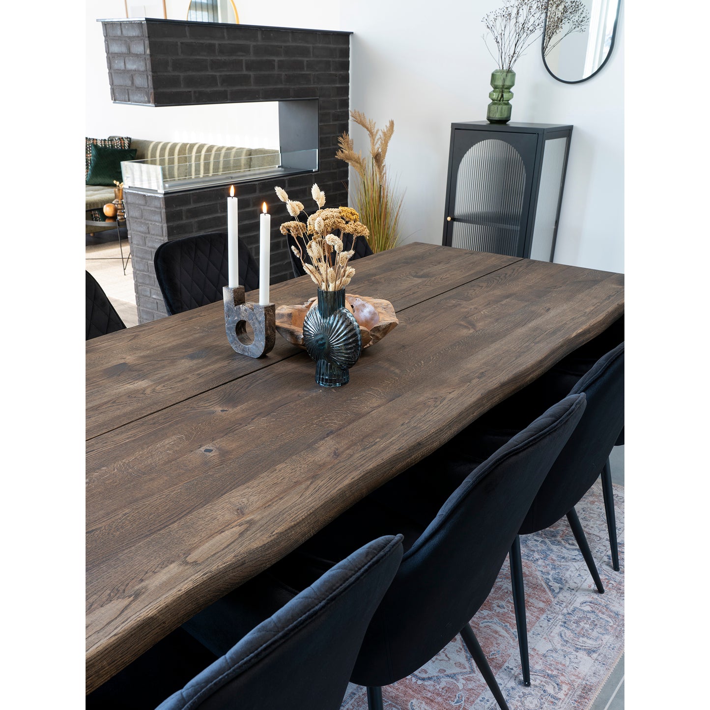 House Nordic - Harbo Spisebordsstol, Stol i sort velour