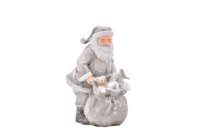 La Vida - Santa Claus w/gifts grey/white