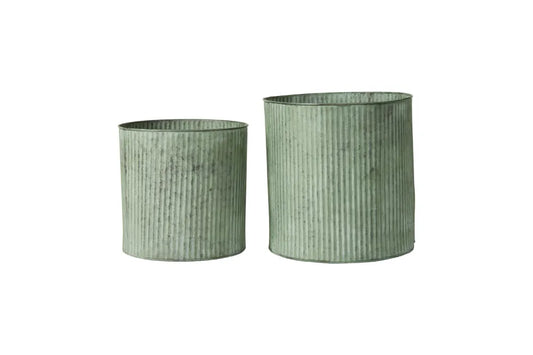 Speedtsberg - Pot set of 2 D30x30 zinc, green