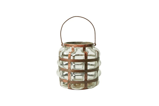 Speedtsberg Vase, Tråd & Glas, Antique Kobber, Ø19x21 cm