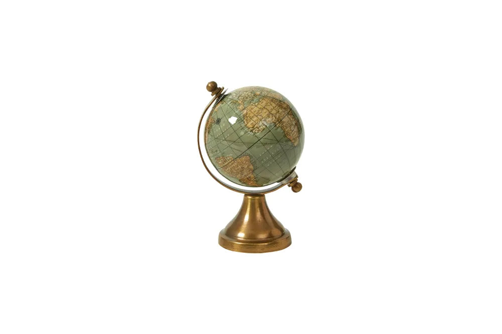 Speedtsberg - Globe w/foot paper, Shiny olive/gold
