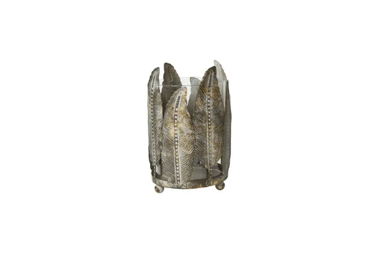 Speedtsberg Fyrfadsstage m/Blade, Glasindsats, Ø10x16cm