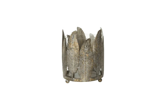 Speedtsberg Fyrfadsstage m/Blade, Glasindsats, Ø12x16cm