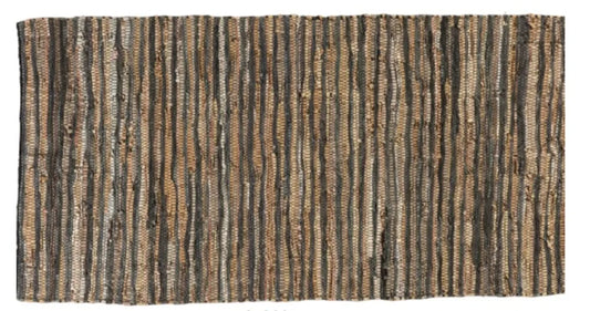 Speedtsberg - Carpet stripe 140x200cm leather, mix