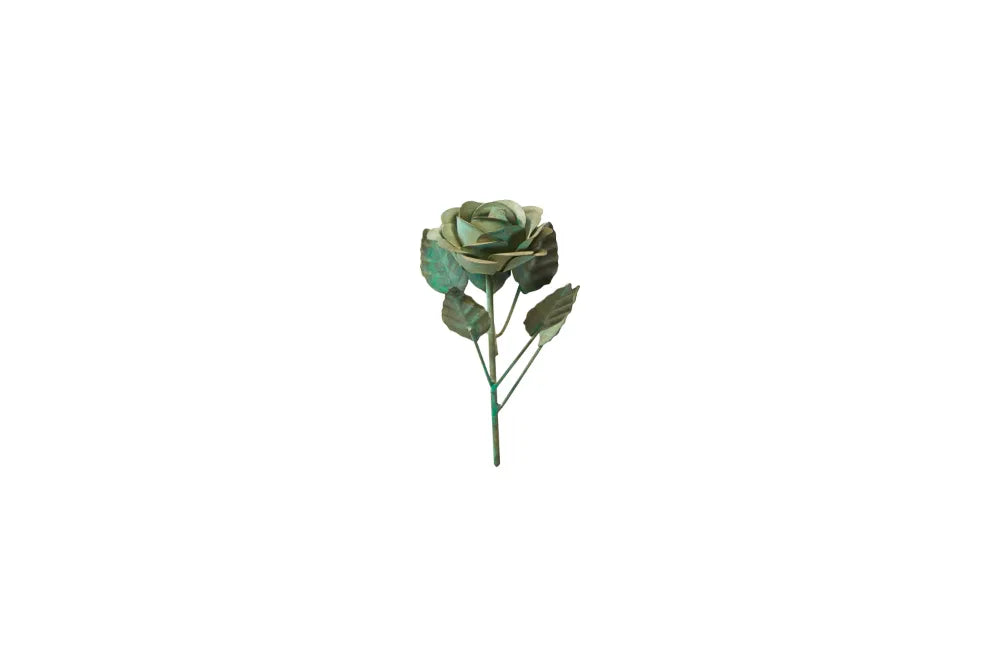 Speedtsberg Rose Decoration, 9x8x14 cm - Antique Green