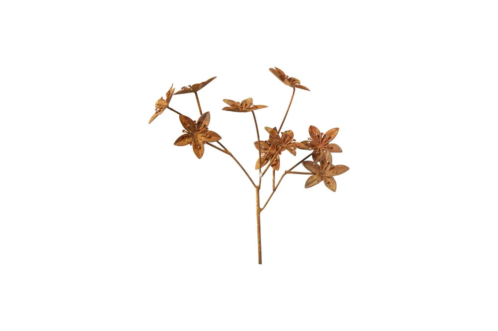 Speedtsberg Metal Flower, 20x8x22cm - Antique Rust-coloured