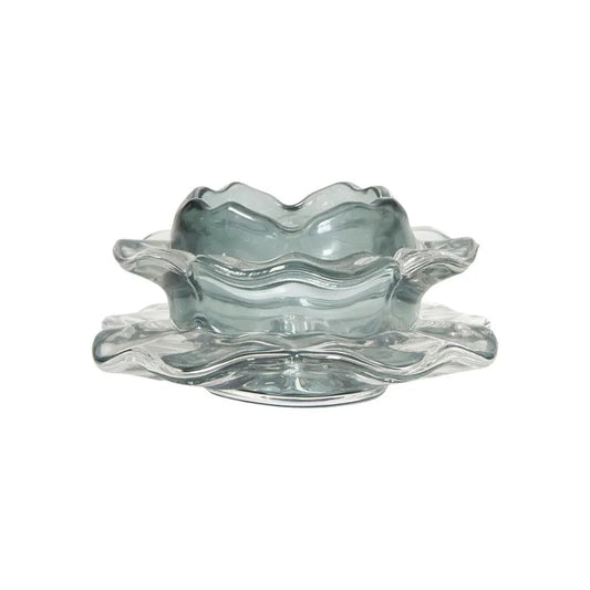 Speedtsberg - Loe Fyrfadsstag lotus D12x6cm Blågrøn