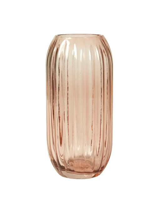 peedtsberg Gry Glasvase, Rosa, Ø12x25cm - Smuk Dekoration