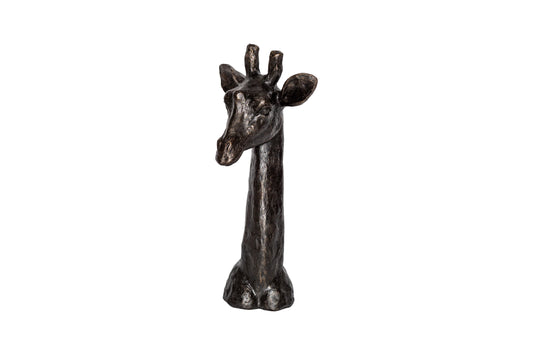 Speedtsberg Giraf Hoved, 16x14x33cm - Sort Dekoration