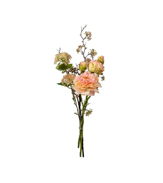 Speedtsberg - Mix bouquet H55cm plastic Rose/light yellow