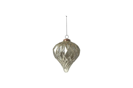 Speedtsberg Glas Ornament 17 cm - Antik Sølv
