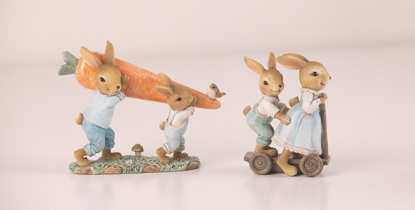 La Vida - Hare boys carry carrot, blue