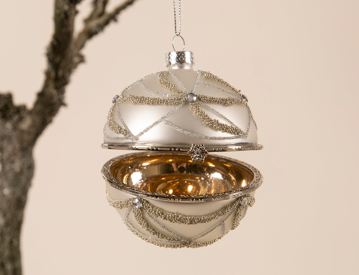La Vida - Christmas ball with beads for hanging, price per PCS