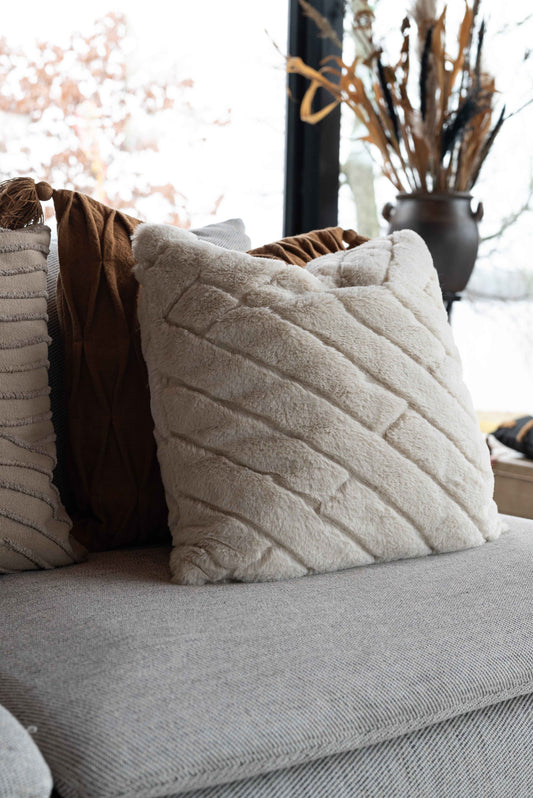 Fondaco Cushion cover BENNI Sand, 48x48 cm, 100% Polyester