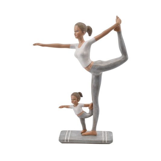 La Vida - Yoga lady, standing, with daughter H26 cm