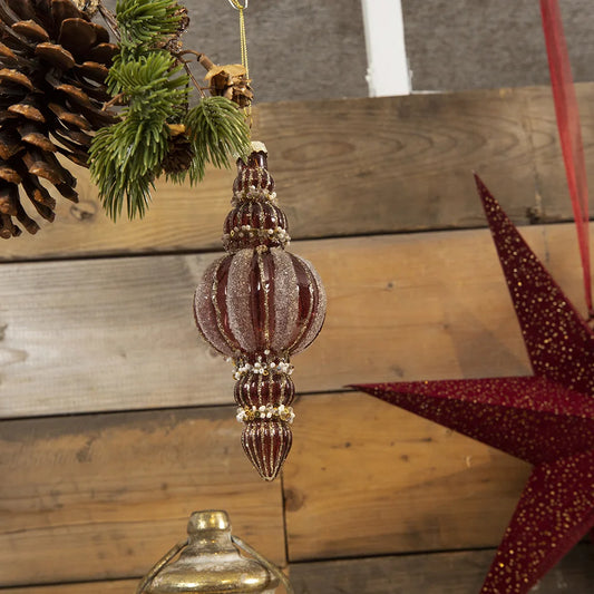 La Vida - Lidia Glas ornament Med glimmer